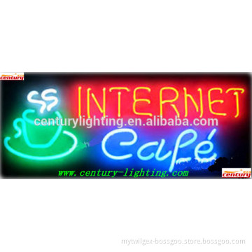 internet cafe neon sign